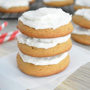 Soft Gingersnap Cookies with Cream Cheese Frosting