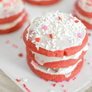 Red Velvet Soft Sugar Cookies