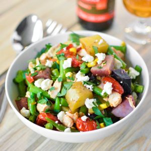 Green Bean Chicken Salad with Curry Vinaigrette